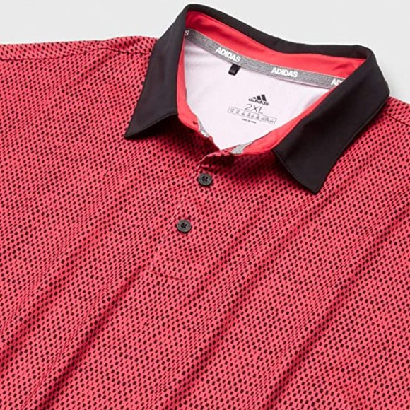 🆕adidas Men's Ultimate365 Delivery Polo T-shirt, Small-Power Pink/Black, NWT - Picture 2 of 3